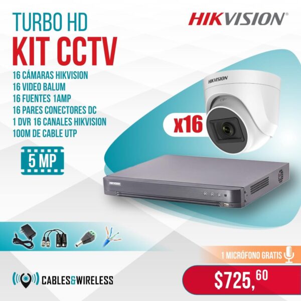 KIT CCTV - 5mp - X16