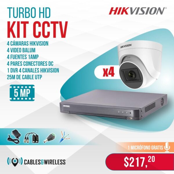 KIT CCTV - 5mp - X4