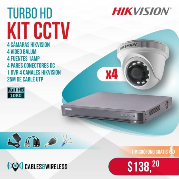 KIT CCTV - 1080p - X4